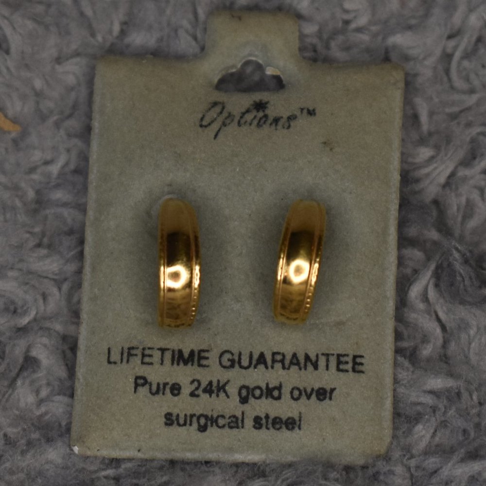 Vintage Options 24K Gold Earrings